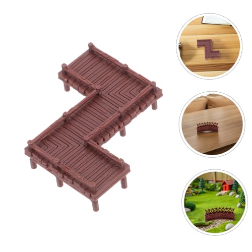 4pcs Mini Fairy Garden Bridges Small Arch Z Shape for Terrarium Decor Aquarium Decoration Ornaments Charming Chinese Architectural Style for Use