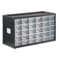 CRAFTSMAN Storage Organizer, 30 Small Drawer Modular Storage System, Easily Stackable, Plastic, Black, White (CMST40730) - size: 30, style: 30 Bins