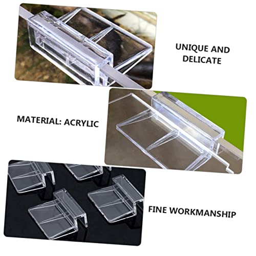 Abaodam 10Pcs Acrylic Support Frames for Fish Tank Aquarium Rack Brackets for Glass Covers Stable Support for Glass