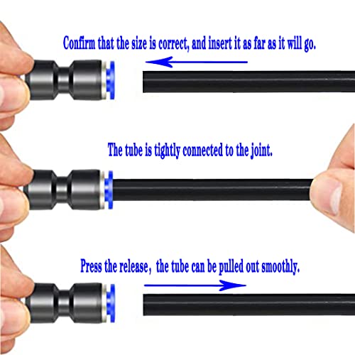 ELANE 40 Pcs Quick Connect Air Hose Fittings,1/4 Air Line Fittings Push To Connect,1/4 Air Hose Fittings,1/4 Push to Connect Fittings - size: 6mm-1/4"