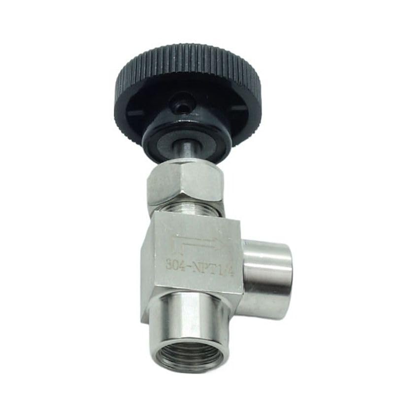 1 Piece Stainless Steel 304 Instrument Gas Angle Needle Valve 1/4" NPT Female x 1/4 NPT Female - size: Angle 1/4" NPT F x F
