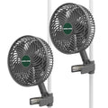MARS HYDRO Updated 2-Pack M6 Grow Tent Fan, A powerful Oscillating Clip Fan with Low Noise for Hydroponic Plants and Ventilation Circulation with convenient APP/WiFi Control. - size: 2PCS