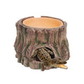 Reptile Hideout with Detachable Base and Humidity Dish, Gecko Hide Climbing Toy Tank Accessories, Terrarium Decor, Reptile Hide Cave for Crested Gecko,Lizard, Snake, Crabs