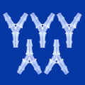 Plastic Barb Equal Y Tee 1/4" hose ID Polypropylene pipe connectors Plastic Joint Splicer Mender Adapter Union Boat Water Air Aquarium O2 Fuel (pack of 5) - size: 1/4 Inch, style: Pack of 5