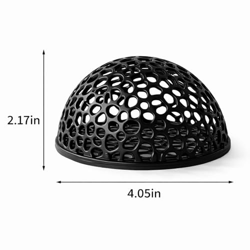2-Pack Black Aquarium Shrimp Hideouts – Hollow Half-Sphere Shrimp Caves, Fish Tank Shelter Ornament for Small Fish & Shrimp, Porous Nano Tank Habitat