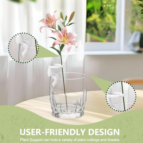 Plant Propagation Buddy, Plant Cutting Holders People, Plant Nurturing Decorative Plant Supports, Propagation Friends for Indoor Gardens or for Sprouts, Stems, Shoots and Cuttings - color: White-6pcs