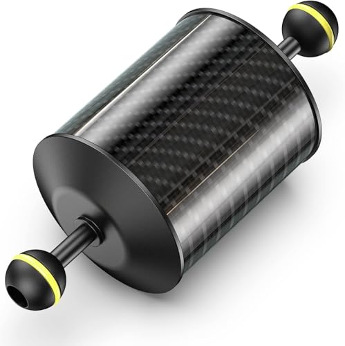 Sea frogs D80mm, 7'', Carbon Fiber Float Arm for Ultralight, Aquatic Arm, Buoyancy Provided 500 g, Underwater Camera System Diving Tray Video Light/Strobe GA-9 - color: D80mm, 7'' Carbon Fiber Float Arm