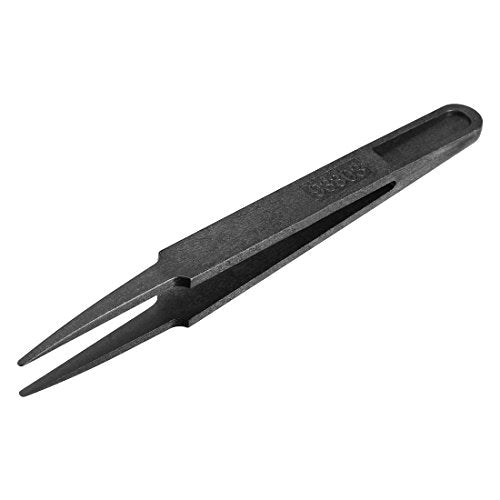 uxcell Plastic Anti-static Tweezers, Precision Point Tip for Jewelry Craft DIY Beauty Electronics Repair Tool Black - style: Point Tip