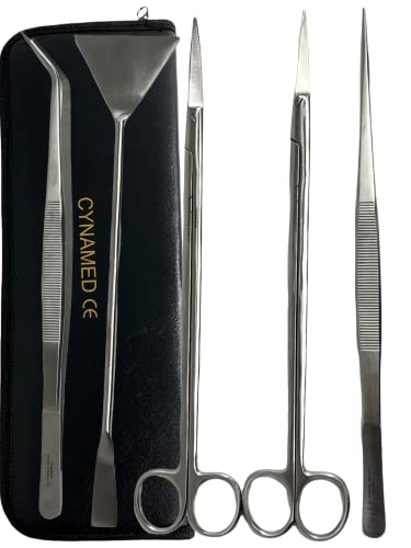 Aquarium Cleaning Set AQUASCAPING Tools 5 Pieces German Stainless Steel CYNAMED