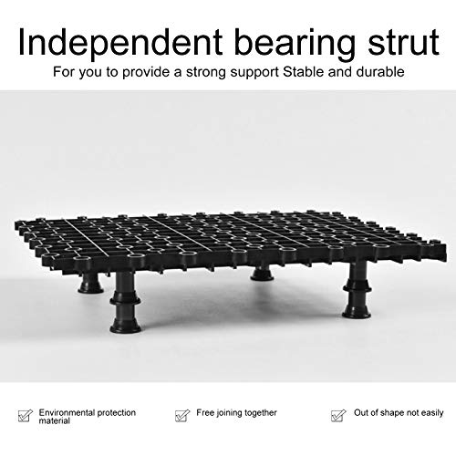 Aquarium Divider Support Feet | 100 Pcs PVC Fish Enclosure Partition Stands | Adjustable Height for Simple Maintenance/Steady Setup (Black) - color: Black