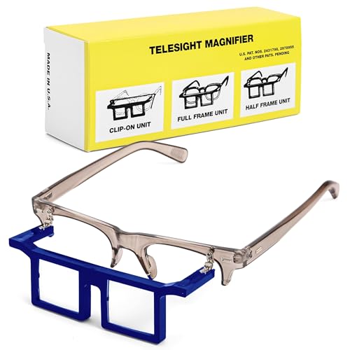 Telesight Half Frame #45. Jewelers Glasses, Magnifying Headset, Lightweight, Available in 3 Powers, Headband Magnifier, Perfect Jewelers Vision Glasses and Lash Magnifier - Blue - color: Blue, size: TLA-45 2.25X
