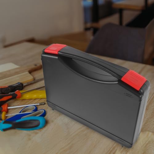 NOLITOY Small Hard Case Toolbox, Portable Plastic Tool Box Organizer with Drop-Resistant Compartments for Hand Tools Storage