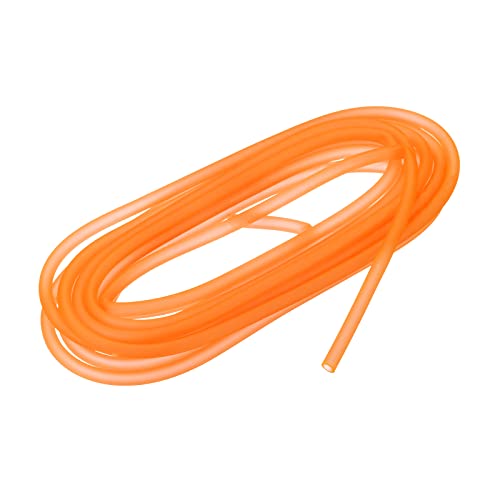 uxcell Aquarium Airline Tubing Hose 5/32" ID 15/64" OD 1Pcs 13.12 Ft Silicone Flexible Airline Tubing for Fish Tank, Terrariums, and Hydroponics, Orange - color: Orange