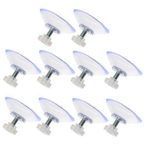 PRETYZOOM 10PCS Powerful Suction Cup with Gland Nut Adjustable Screw Suckers for Glass Surface Suitable for Furniture and Home Use