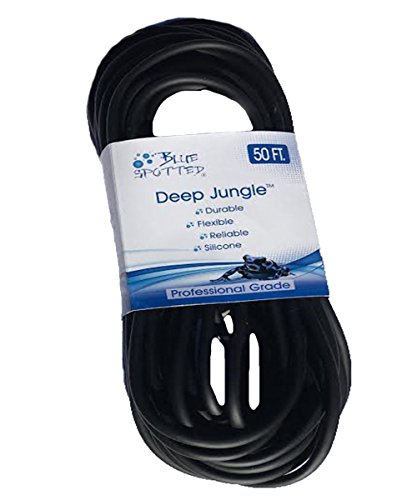 50 feet Deep Jungle Black Flexible Airline Tubing for Aquariums, Terrariums, and Hydroponics (50 Feet) - size: 50 Feet