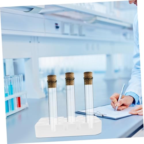 Cabilock 25holes Test Tube Holder Rack for Tubes Base Organizer for Laboratory Multipurpose Stand for Sampling and Storage for Research and Clinical Use - color: White