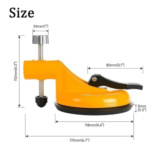 Adjustable Height Setter - Professional Countertop Leveling Tool, Floor Gap Fixer Tool, Floor & Countertop Gap Tightener Suit for Granite, Marble, Quartz Slabs with Vacuum Lifting Clamps Rubber (1pc)