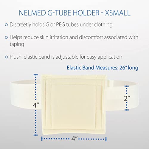 Core Products NelMed G-Tube Holder – Feeding Tube Belt Holder for PEG, G, J Tubes – Adjustable, Discreet Support for Tube Feeding – XSmall (24–30 inch Waist) - size: XSmall (24-30 Inch)