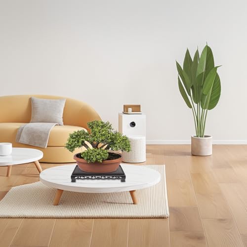 CALLARON Plastic Rectangular Flowerpot Holder and Fish Tank Pedestal Stand for Indoor Bonsai Plant Display, Sturdy Aquarium Stand Base for Home Decoration