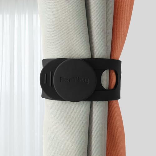FORTIDY Silicone Latch Strap for Slow Cooker Lid, Pot, Bento Box, 21.65 in Reusable Elastic Self-Lock Silicone Tie for Bundling or Organizing Curtain, Cords, Yoga Mat, Camping Mat, 4pcs (Black) - color: Black*4