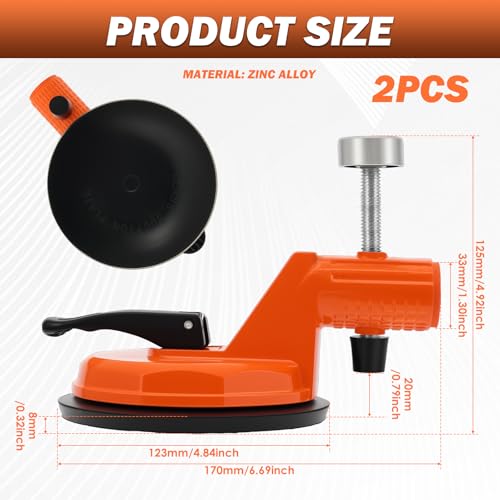 2 Pcs Adjustable Height Setter, Countertop Leveling Tool with Heavy Duty Rubber Suction Cup Clamps, Floor Gap Fixer, Flooring Alignment Tool for Tile, Floors Gap Fix and Seam Leveling (A) - color: A