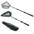 RESTCLOUD Fishing Landing Net with Telescoping Pole Handle, Fishing net Freshwater for Kids Men Women, Extend to 40-63 Inches - style: B: Strong Aluminum Handle, 45" Full