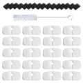 20 Pack Fountain Replacement Filters & 20 Pack Pre-Filter Sponges and a Cleaning Brush for PETLIBRO® Dockstream Cat Water Fountain PLWF005, PLWF105, PLWF115.