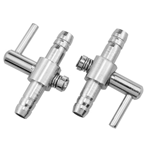 Lovelysp Aquarium Metal Gang Valves Fish Tank Air Flow Control Lever Pump Air Flow Distributor Splitter for Air Pump for Aquarium Tanks 4PCS (1.18inch)