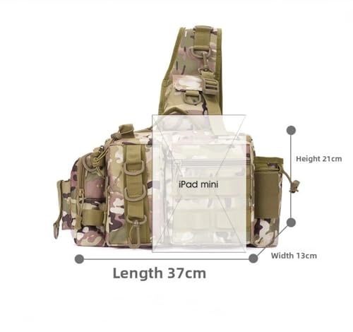 Tactical Fishing Backpack with Rod Holders,35L MOLLE Tackle Bag Water Resistant for Men and Women,Outdoor Gear Storage for Saltwater and Freshwater (Desert Camouflage) - color: Desert Camouflage
