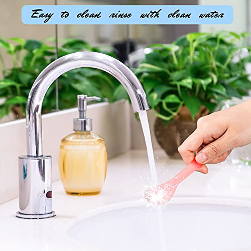 Patelai 50 Pieces Cosmetic Spatula Disposable Makeup Frosted Tip Spatula Plastic Makeup Tools Spoon Cosmetic Mask Spatulas Facial Cream Scoop Mask Spoon Stick for DIY and Sampling(Random Color) - color: Random Color