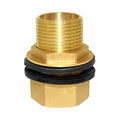Hooshing Brass Bulkhead Fitting 3/4“ Male x 3/4" Female Thread Water Tank Connector for Rain Barrels, Aquariums, Tubs, Pools - size: 3/4 Inch