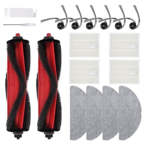 Replacement Parts for Roborock Q7 M5/M5+, Q7 L5/L5+ Plus Robot Vacuum Accessories Kit, 2 Main Brush, 4 Mop Clothes, 4 Filters, 6 Side Brushes, 1 Cleaning Tool - color: Q7M5+/Q7L5+ Accessories