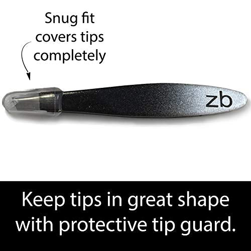 Zizzili Basics Mini Slant Tweezers - Best Tweezers for Eyebrow, Facial Hair Removal and your Precision Needs (Midnight Ombre) - color: Midnight Ombre