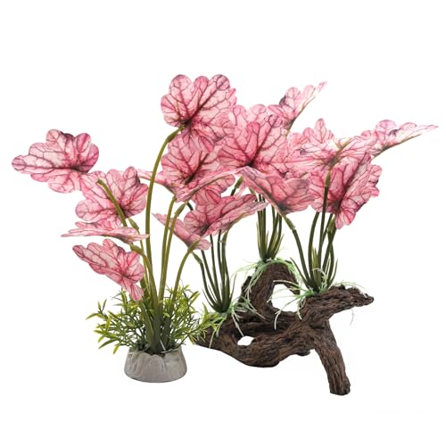 M2cbridge Fish Tank Plastic Soft Grass Artificial Betta Water Plants Decoration Goldfish Hide 2pcs (Light Purple) - color: Light Purple