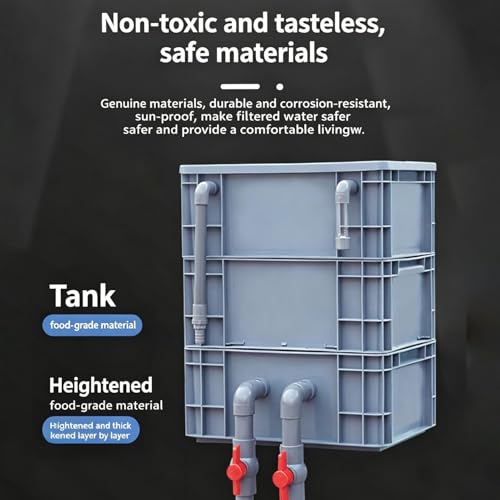 Aquarium Filter | 3-Tier Heavy Duty Water Cycle Box - Clean Water Trickle Turnover Box | for Filtration Circulation Cleaning Indoor Outdoor Home