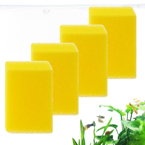 4PCS Replacement Aquarium Biochemical Sponge for 15W Aquarium Filter, Aquarium Filter Sponges for Replacement