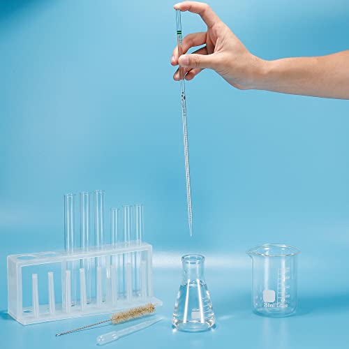 PATIKIL Graduated Dropper Pipettes, 1 Pcs 20ml Reusable Borosilicate Glass Pipette for Transfer Liquid for Laboratory, Chemistry, Clear - size: 20ml