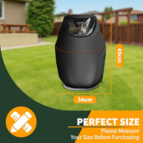 20 lb Propane Tank Cover Fits Standard Propane Tanks Waterproof,Garden 420D Oxford Fabric Propane Tank Storage Box with Windproof Drawstring,34x45cm - size: 34x45cm