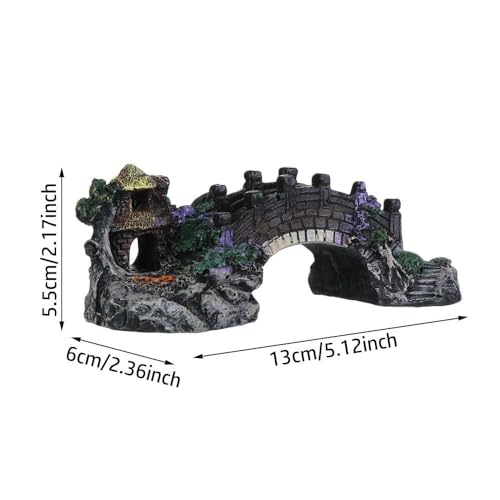 Artificial Bridge Rockery Resin Aquarium Ornaments Aquarium Accessories Retro Decoration