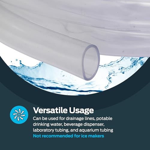 Eastman 5/8 Inch ID (3/4 Inch OD) PVC Clear Vinyl Tubing, 10 Foot Length, 98570 - size: 5/8 in. ID x 3/4 in. OD, style: 10 Ft.