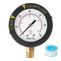 0-60 Psi Pool Filter Pressure Gauge, 2 inches Dial, 1/4 NPT Lower Mount, Stainless Steel Case, Waterproof, Clean Filter Indicator, for Swimming Water Pump Spa Aquarium Pressure Test