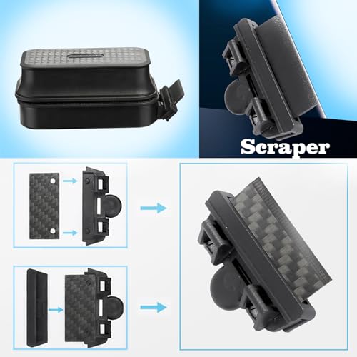 Aquarium Super Strong Magnetic Cleaner for Glass Fish Tank Magnet Brush with Algae Scrapers Floating - size: S