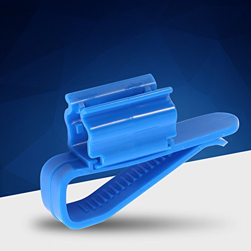 2Pcs Adjustable Clip Design Blue Plastic Multifunctional Water Pipe Fixing Clip Adjustable Fish Mounting Clip Water Pipe Tube Clamp Hose Holder