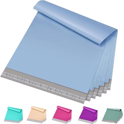 Metronic Poly Mailers 12x15.5 100 Pack, Medium Size Shipping Bags for Clothing, Strong Self-Seal Mailers Poly Bags Shipping Envelopes, Thick Mailing Bags Package Bags for Small Business, Light Blue - color: Light Blue, size: 12x15.5 100PC