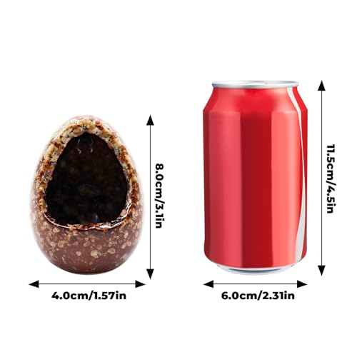 Fish Tank Decorations, 2 Pack Ceramic Broken Egg Ornaments, Aquarium Accessories, Decor for Fish Tank, Aquarium Decoration