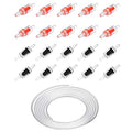 20 PCS Aquarium Air Pump Check Valves with 25 Feet Airline Tubing Clear Plastic One Way Non-Return Check Valve for Fish Tank