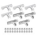M METERXITY Glass Fixing Clip (8-10mm) 8 PCS - Aluminum Alloy T-Shaped Glass Combination Fixing Bracket & Reinforced Clip Clamp Accessories, Apply to DIY Display Cabinet/Fish Tank - size: 8-10mm