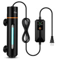 hygger 11W Aquarium U-V Light with Timer, 360° Protective Shield Clean Lamp for Green Water & Algae, Amphibian Small U-V Light for 60-180 Gal Freshwater & Saltwater Fish Tanks - size: 8.66inch