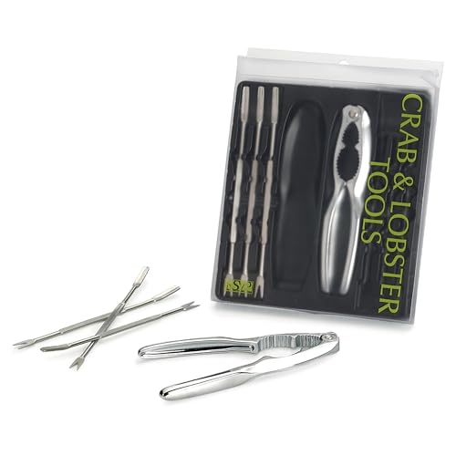 RSVP International Endurance Collection Seafood Tool, Cracking Tools, 8 Piece, Stainless Steel - size: Cracking Tools, 8 Piece