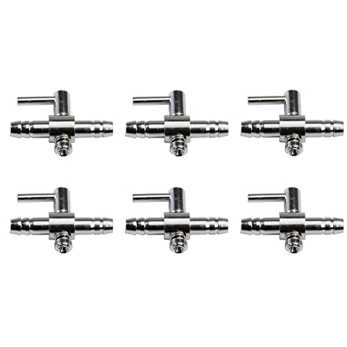 AQUANEAT Aquarium Control Valve, Metal Stainless Steel Gang Valve, Air Flow Distributor Splitter for Air Pump